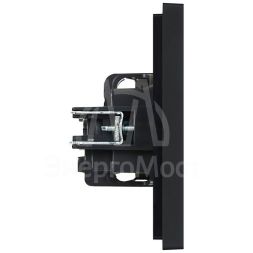 Розетка СП FORTE&PIANO FP116 16А с заземл. без защ. шторок винт. крепл. черн. IEK FP-R11-16-K02