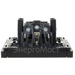 Розетка СП FORTE&PIANO FP116 16А с заземл. без защ. шторок винт. крепл. черн. IEK FP-R11-16-K02