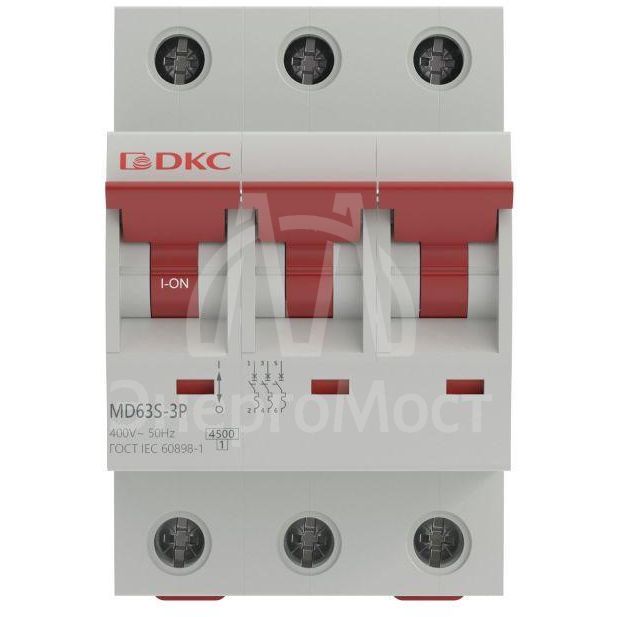 Выключатель автоматический модульный 3п D 40А 4.5кА YON max MD63S YON MD63S-3PD40