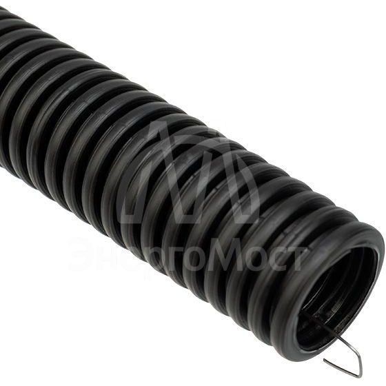 Труба гофрированная ПНД d16мм с протяжкой черн. (уп.100м) Rexant 28-0016-3