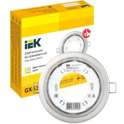 Светильник GX53 встраиваемый точечный хром. IEK LUVB0-GX53-1-K23