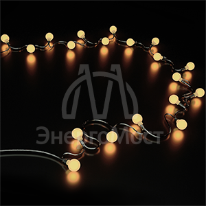 Гирлянда светодиодная садовая &amp;quot;Шары&amp;quot; Solar 30LED бел. IP44 на солнечн. батарее GAUSS GS032