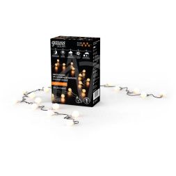 Гирлянда светодиодная садовая &amp;quot;Шары&amp;quot; Solar 30LED бел. IP44 на солнечн. батарее GAUSS GS032