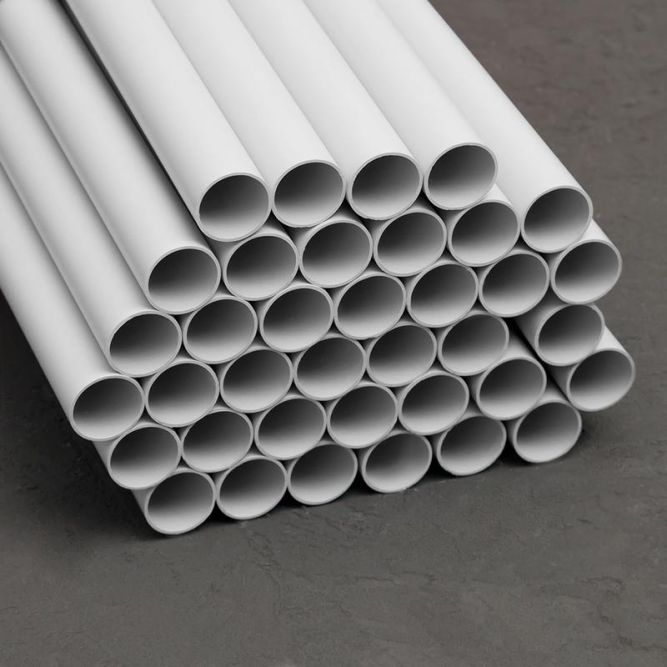 Труба гладкая ПВХ жесткая легкая d25мм сер. (дл.3м) TOKOV ELECTRIC TKE-THG-PVC-25-3-C06