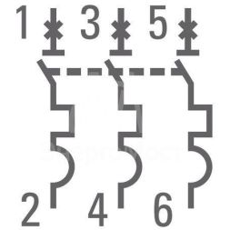 Выключатель автоматический модульный 3п C 3А 4.5кА ВА 47-63 PROxima EKF mcb4763-3-03C-pro