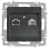 Розетка компьютерная 1-м СП Accent 6-303-07 RJ45 IP20 графит Intro Б0063638