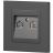 Розетка компьютерная 1-м СП Accent 6-303-07 RJ45 IP20 графит Intro Б0063638