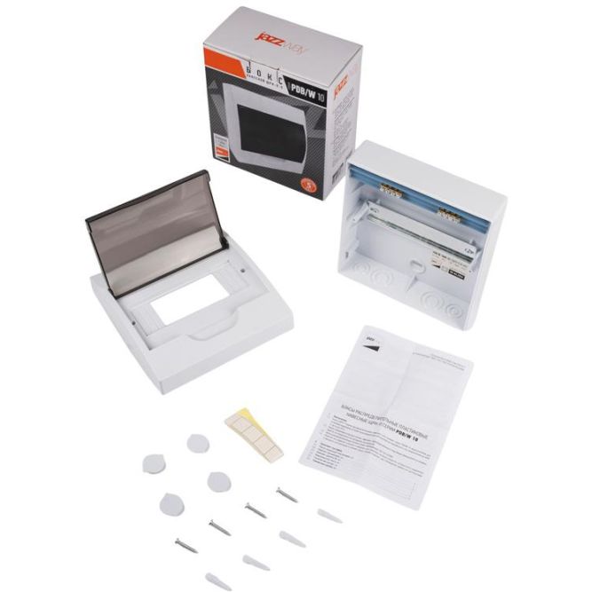 Бокс модульный накладной PDB/W 1008 WH (ЩРН-П- 8) IP41 пластик. Pro JazzWay 5071667
