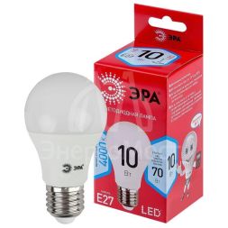 Лампа светодиодная A60-10W-840-E27 R (диод груша 10Вт нейтр. E27) Эра Б0049635
