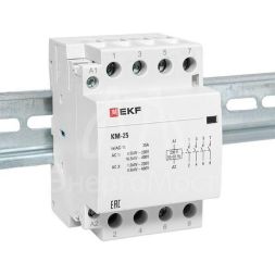Контактор модульный КМ 25А 4NО (3 мод.) EKF km-3-25-40