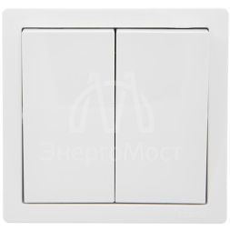 Выключатель 2-клав. LETO бел. LEZARD 752-0200-101