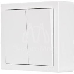 Выключатель 2-клав. LETO бел. LEZARD 752-0200-101