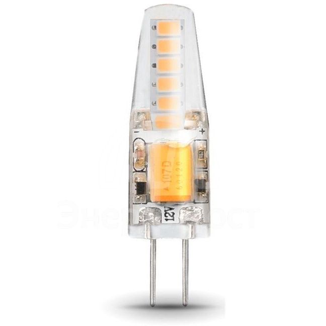 Лампа светодиодная Black 2Вт капсульная 4100К нейтр. бел. G4 200лм 12В GAUSS 207707202