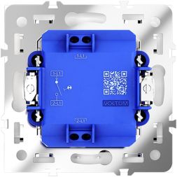 Выключатель 1-кл СП S70 10А с подсветкой механизм бел. глянцевый Voltum VLS010201