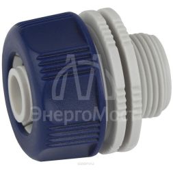 Адаптер для шланга 19мм (3/4) с наружной резьбой пластик (50/200/2400) Green Apple Б0017776