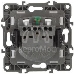 Механизм розетки 1-м СП Эра12 12-2102-01 16А IP20 16AX 250В 2P+E Schuko защ. шторки бел. Эра Б0014687