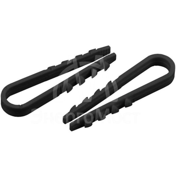 Дюбель-хомут для круглого кабеля 5-10мм черн. (уп.100шт) ЭРА Б0045084