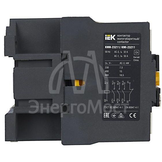 Контактор КМИ-23211 32А 230В/АС3 1НЗ IEK KKM21-032-230-01