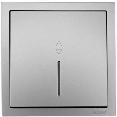 Выключатель проходной 1-кл. с индик. СП ZIMA IP20 10А безвинт. зажим сер. матов. LEZARD 704-7488-114QC