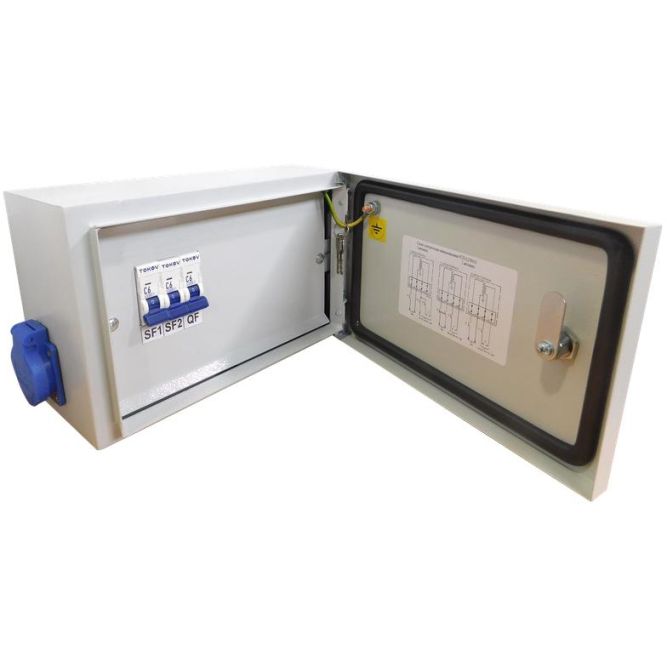 Ящик с понижающим трансформатором ЯТП 0.25 230/12 (3 авт. выкл.) IP54 TOKOV ELECTRIC TKE-TT13-12-250-54