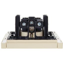 Розетка СП FORTE&amp;PIANO FP415 16А с заземл. защ. шторки винт. крепл. ваниль IEK FP-R14-16-K10