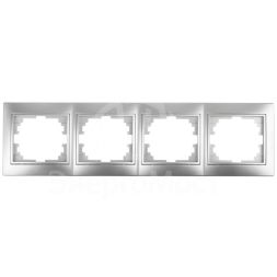 Рамка 4-м СП Plano 1-504-03 гор. алюм. Intro Б0030102