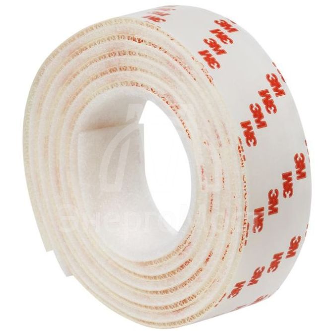 Застежка самоклеющаяся крючок/петля SJ352B адгезив каучук 25ммх1.25м бел. 3М 7100123727