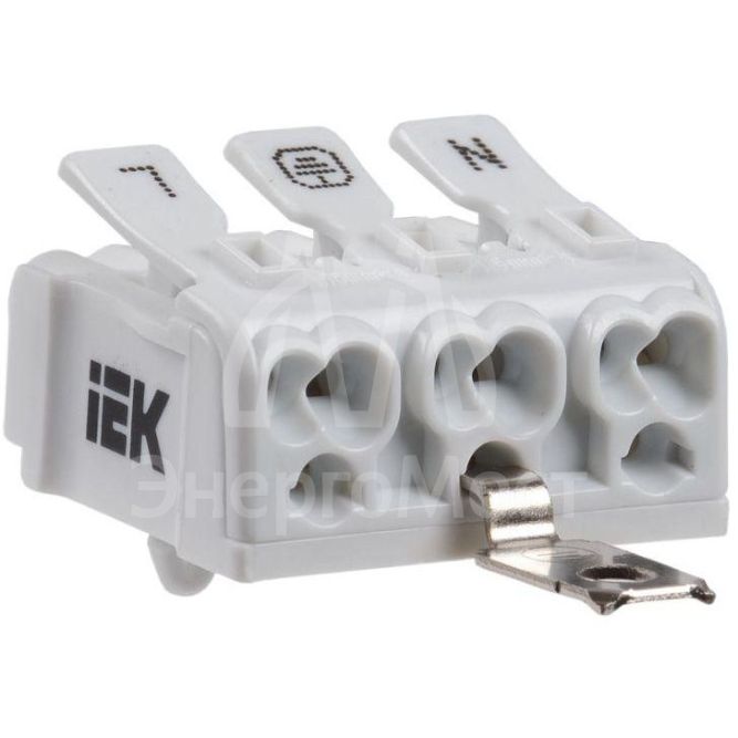 Клемма пружинная соединительная КСПнз3-L+N+PE IEK UKZ-B06-3P-F1-E1-10