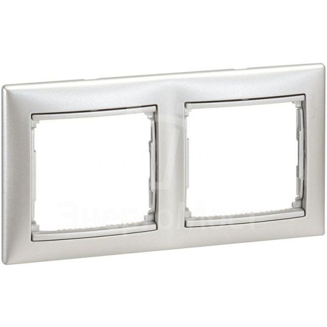 Рамка 2-м Valena горизонт. алюм. (DIY-упак.) Leg 694331