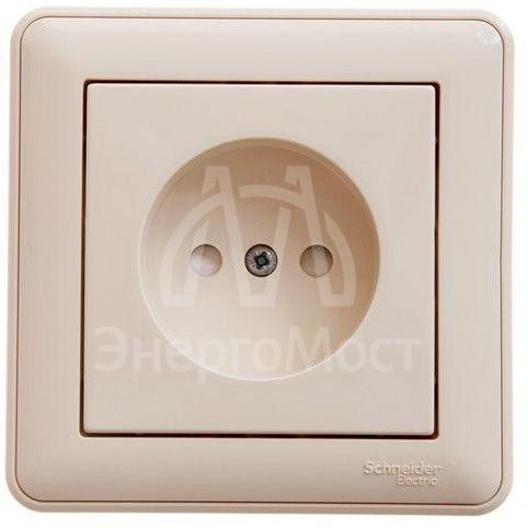 Розетка 1-м СП W59 16А IP20 защ. шторки без заземл. сл. кость SchE RS16-151-28
