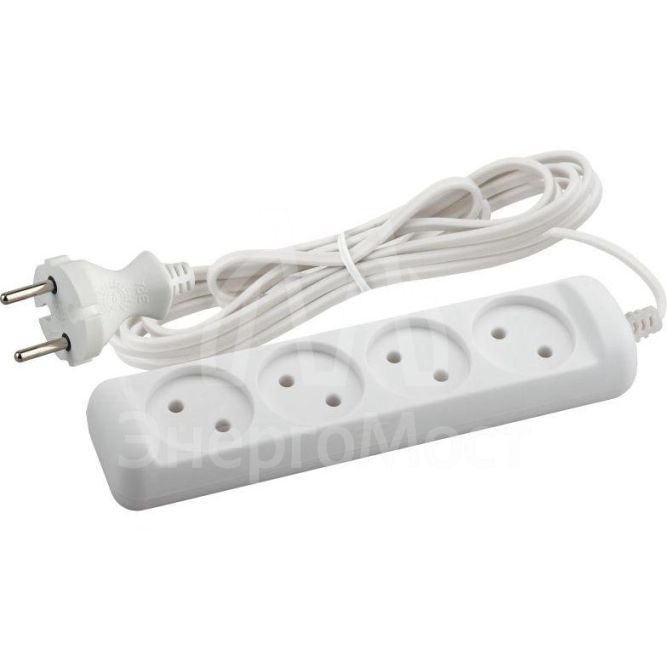 Удлинитель UX-4-5m 4х5м без заземл. 1300Вт ЭРА Б0023151