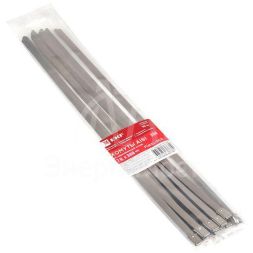 Хомут AISI 304  7.9х360 нерж. сталь FlexLock (уп.10шт) PROxima EKF plc-fl-tss-304-7.9x360-r
