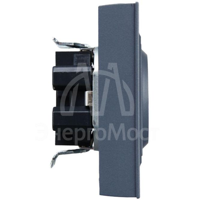 Розетка 2-м СП BRITE РСш12-3-БрМ 16А в сборе с заземл. защ. шторки маренго IEK BR-R24-16-K35-F