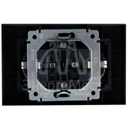 Розетка 2-м СП BRITE РСш12-3-БрМ 16А в сборе с заземл. защ. шторки маренго IEK BR-R24-16-K35-F