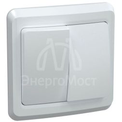 Выключатель 2-кл. СП Вега 10А IP20 ВС10-2-0-ВБ бел. IEK EVV20-K01-10-DM