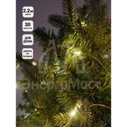 Гирлянда &amp;quot;Нить&amp;quot; 2.17м LDM030-WW-BO 30 тепл. бел. минисветодиодов для помещений SHLights 4690601042194