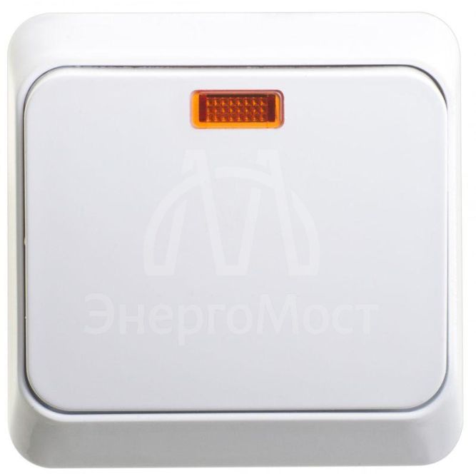 Выключатель 1-кл. ОП Этюд 10А IP20 с подсветкой бел. SchE BA10-005B