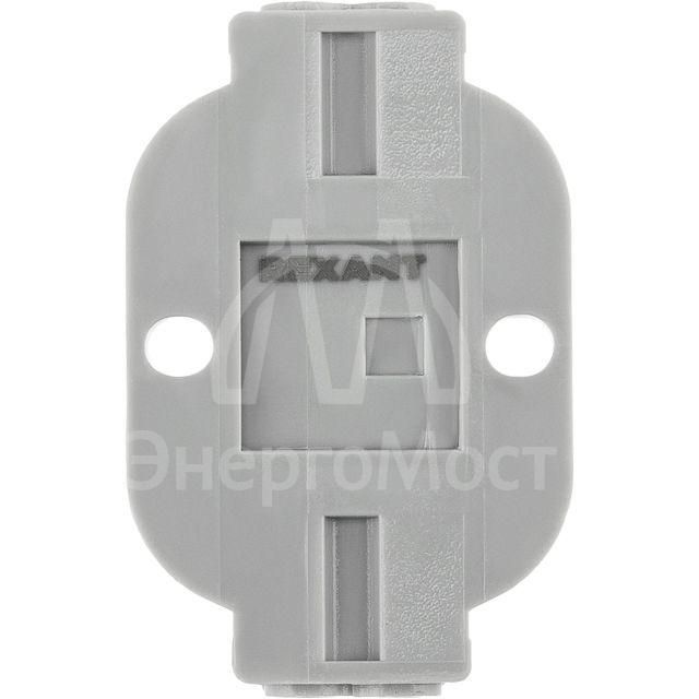 Клемма строительно-монтажная СМК проходная 2п 0.08-4кв.мм с монтажной площадкой сер. (блист.5шт) Rexant 07-6262-5