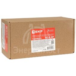Рубильник 4п 40А реверсивный с рукояткой для прямой установки TwinBlock EKF tb-s-40-4p-rev