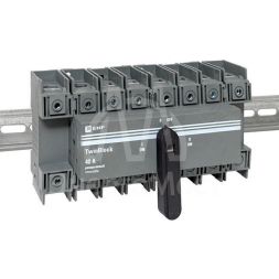 Рубильник 4п 40А реверсивный с рукояткой для прямой установки TwinBlock EKF tb-s-40-4p-rev