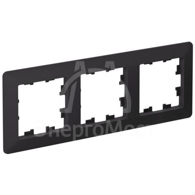 Рамка 3-м AtlasDesign Air карбон/дым. черн. SE ATN221003