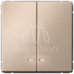 Выключатель 2-кл. ArtGallery (сх. 5а) 10AX с подсветкой механизм песочн. SE GAL001253