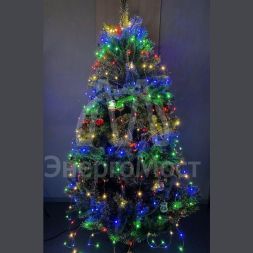 Гирлянда светодиодная &amp;quot;Дождик&amp;quot; 10 нитей 2м 200LED 220В IP20 мультиколор ЭРА Б0047966