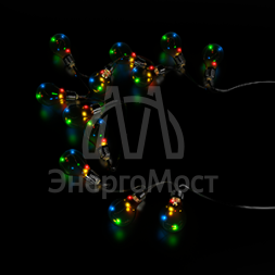 Гирлянда светодиодная садовая &amp;quot;Большие шары&amp;quot; Solar 10LED мультицвет IP44 на солнечн. батарее GAUSS GS035