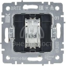 Розетка телевизионная оконечная TV СП Brite РТВ11-0-БрБ бел. IEK BR-A10-O-K01