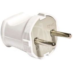 Вилка электрич. без заземл. бел. 6А 250В (еврослот) UNIVersal А113