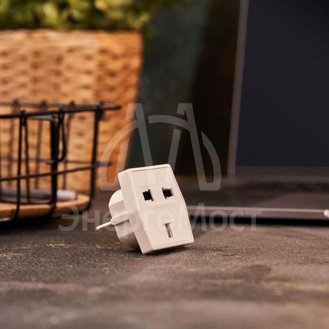 Переходник сетевой &amp;quot;КВАДРАТ&amp;quot; бел. (инд. упак.) PROCONNECT 11-1011-9