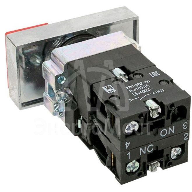 Кнопка  LAY5-BW8465 &amp;quot;I-O&amp;quot; прямоугольная 230В NO+NC PROxima EKF pbn-bw8465