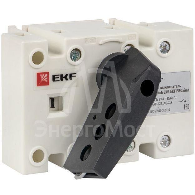 Рубильник-выключатель 3п 63А с рукояткой управления для прямой установки PowerSwitch PROxima EKF psds-63-3