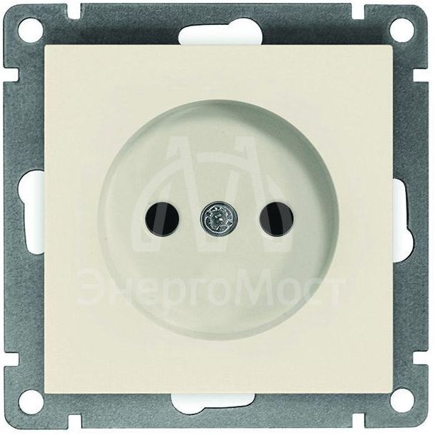 Розетка 1-м СП Афина 16А IP20 без заземл. механизм сл. кость (ivory) Universal A0022-I